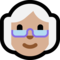 Old Woman - Medium Light emoji on Microsoft